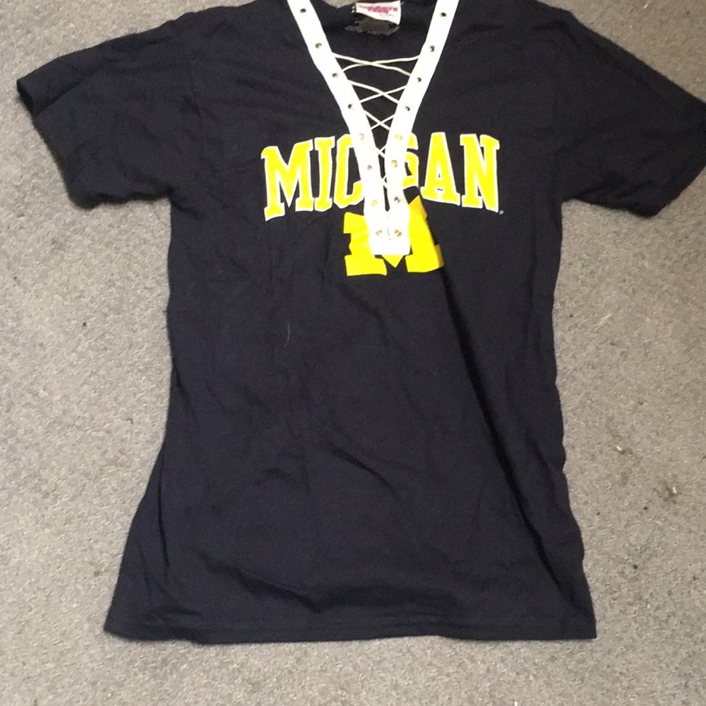 Lace up University of Michigan Top